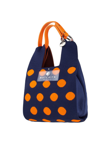 Чанта NAVY BLUE & ORANGE DOTS