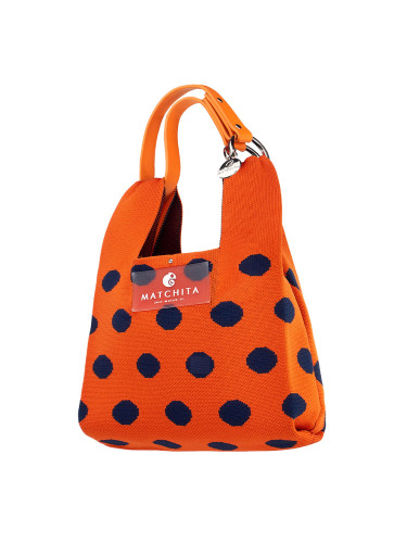Чанта ORANGE & NAVY BLUE DOTS