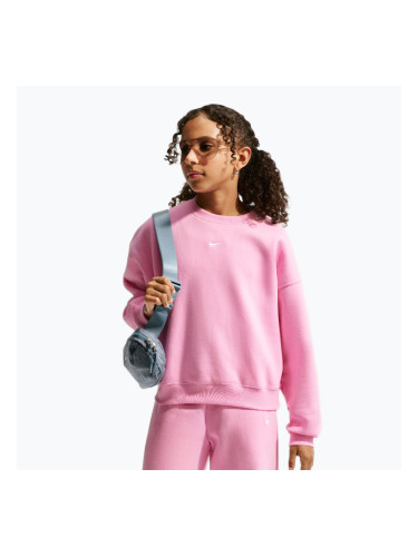 Детски суитшърт Nike Sportswear Studio pink rise/white
