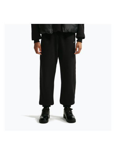 Дамски панталони Nike Studio Fleece Medium Weight total black/sail