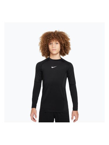 Детска блуза с дълъг ръкав  Nike Pro Dri-Fit black/white