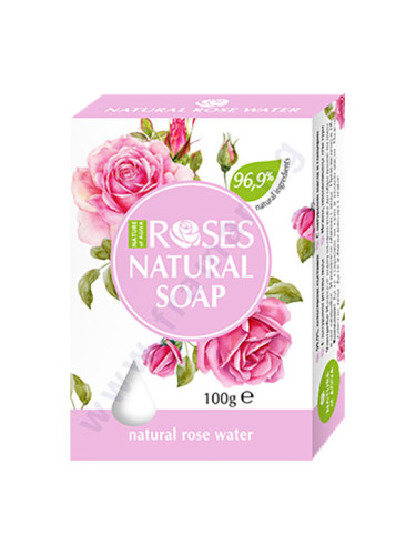 НАТУРАЛЕН САПУН ROSES С РОЗОВА ВОДА 100 г NATURE OF AGIVA