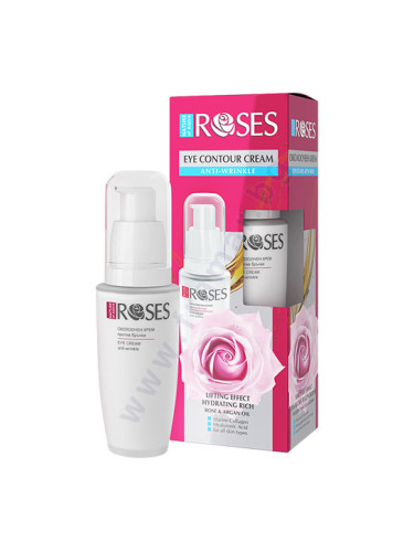 ИНТЕНЗИВЕН ОКОЛООЧЕН КРЕМ ROSES ПРОТИВ БРЪЧКИ С РОЗОВО МАСЛО И АРГАН 30 мл NATURE OF AGIVA