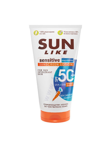 СЪН ЛАЙК СЕНЗИТИВ СЛЪНЦЕЗАЩИТЕН ЛОСИОН ЗА ЧУВСТВИТЕЛНА КОЖА SPF50+ 125 мл