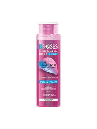 ДВУФАЗНА МИЦЕЛАРНА ВОДА ROSES HIALUROSE 400 мл NATURE OF AGIVA
