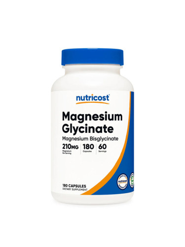 Магнезий (бисглицинат) 70 mg, 180 капсули | Nutricost