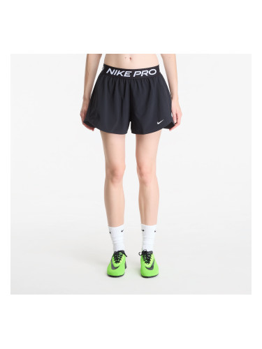Къси панталони Nike Pro Women's Dri-FIT Mid-Rise Brief-Lined 3" Woven Shorts Black/ White XS