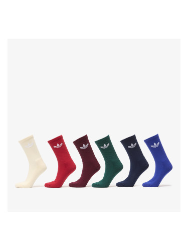 Чорапи adidas Trefoil Crew Sock Cushion 6-Pack Night Indigo/ Collegiate Green/ Maroon XL