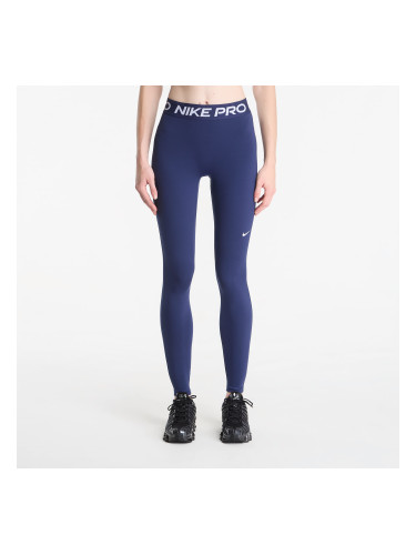 Клинове Nike Pro Women's Mid-Rise Full-Length Leggings Midnight Navy/ White XS