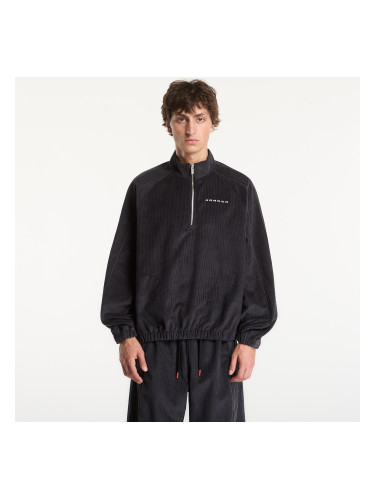 Суитшърт Jordan Flight Men's Corduroy 1/2-Zip Top Black/ Black/ Dk Smoke Grey/ White S