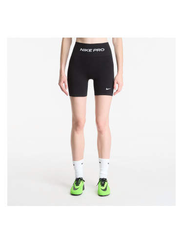 Къси панталони Nike Pro Seamless Women's High-Waisted 5" Biker Shorts Black/ White XS