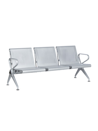 Посетителска пейка Sonata Blum CR-1032-3, Сребърна