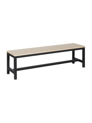Пейка за съблекалня Sonata Blum 150-1, 150x40.5x42.5 см, Черна