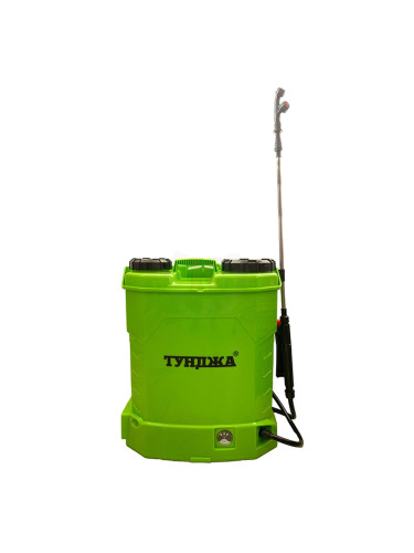 Пръскачка акумулаторна ТУНДЖА 16 л, 12V 8Ah Li-ion, 5.5 bar - с 3 дюзи и телескопичен удължител