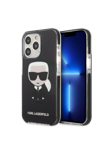 Гръб Karl Lagerfeld TPE Full Body Ikonik Case за iPhone 13 Pro Max - Черен