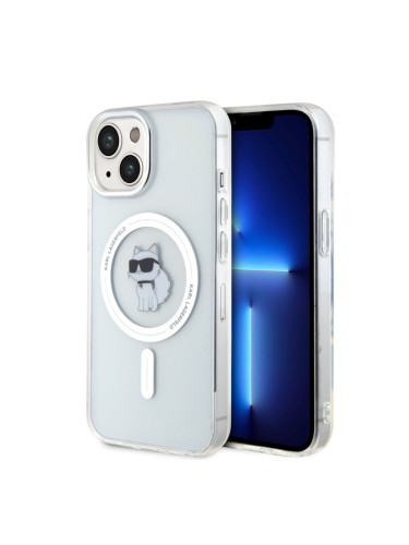 Гръб Karl Lagerfeld IML Choupette MagSafe Case за iPhone 15 - Прозрачен