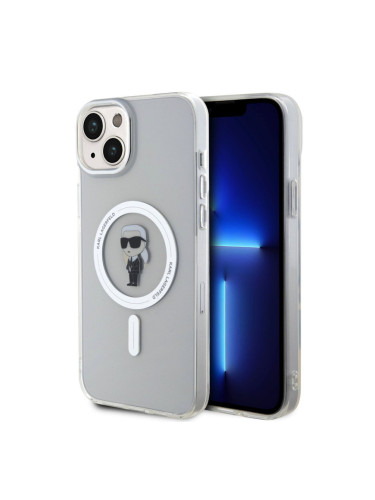 Гръб Karl Lagerfeld IML Ikonik MagSafe Case за iPhone 15 Plus - Прозрачен