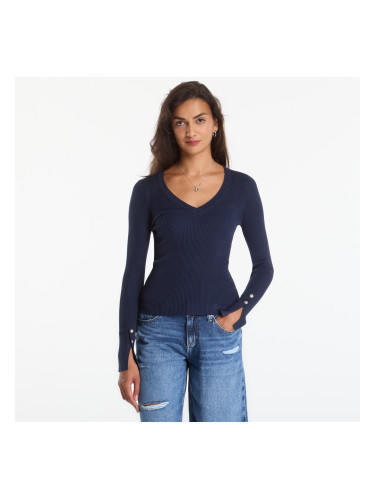 Пуловер GUESS Ls Vn Ellie Sweater Blackened Blue XS