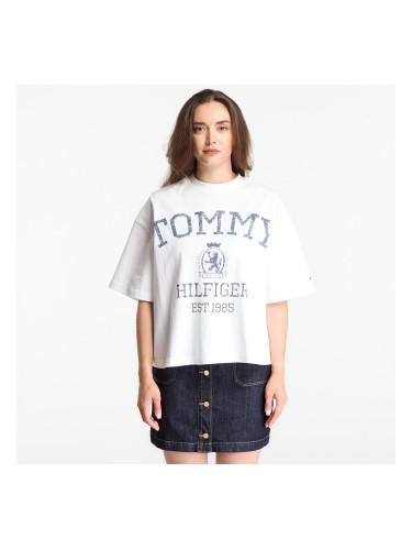 Тениска Tommy Hilfiger Varsity Crest Rlx Ss T-Shirt Ecru XS