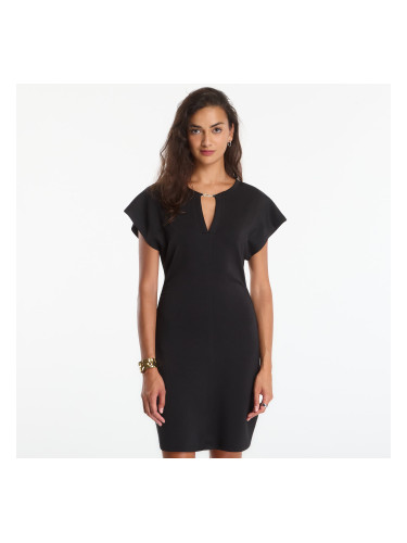 Облекло GUESS Ss V-Neck Morgana Scuba Mini Dress Jet Black S