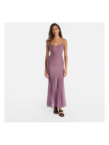 Облекло GUESS Sl Sheer Skirt Meena Ribbed Dress Twilight Lavender/ Multi XS