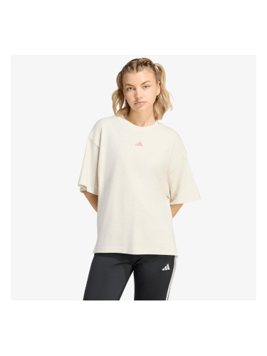 Тениска adidas 3-Stripes Studio T-Shirt Chalk White Mel. XL