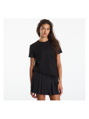 Тениска GUESS Syrma Cn Ss T-Shirt Jet Black XS
