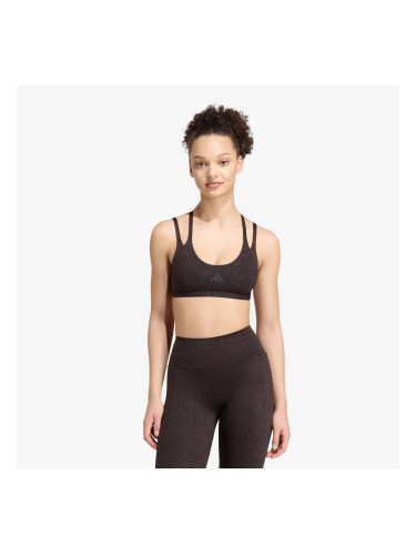Сутиени adidas Optime Workout Snake Strappy Light Support Bra Aurora Coffee/ Black L