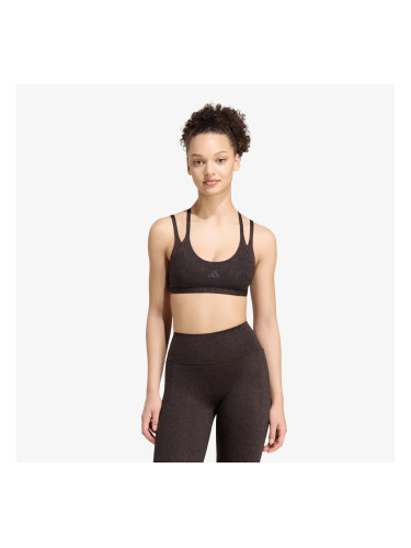 Сутиени adidas Optime Workout Snake Strappy Light Support Bra Aurora Coffee/ Black M
