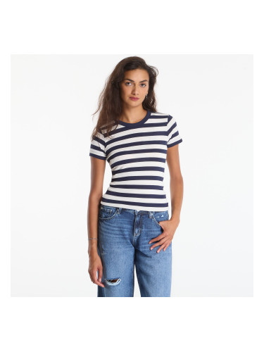 Тениска GUESS Ss Cn Michela Striped Tee Blackened Blue/ Cream XS
