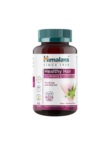 Хелти Хеър (За здрава коса), 60 желирани таблетки (с аромат на ягода), Himalaya Wellness