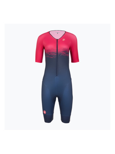 Дамски костюм за колоездене Castelli Core Tri W belgian blue/bright rose