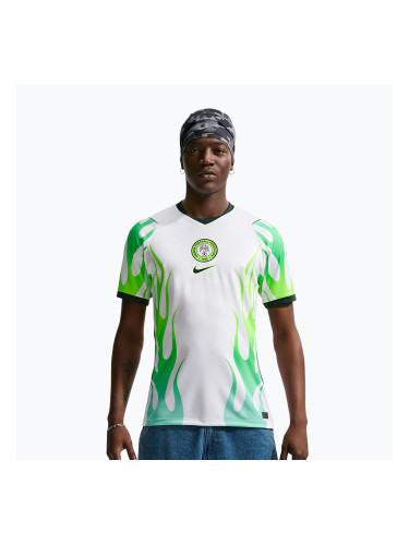 Мъжка футболна фланелка Nike Nigeria 2026 Stadium Away white/green glow/black