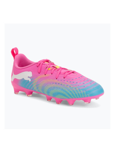 Детски футболни обувки PUMA Future 9 Play FG/AG Jr poison pink/puma wht/sun stream/bright aqua/puma blk