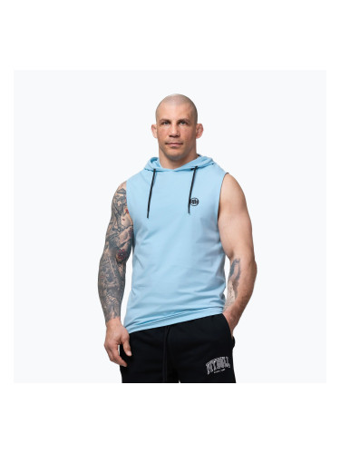 Мъжки суитшърт за тренировка Pitbull Mercado Hilltop Sleeveless Hooded light blue