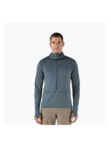 Мъжко софтшел яке Patagonia R1 Hybrid Pullover utility blue