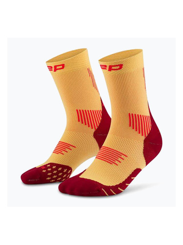CEP дамски чорапи за компресия Run Mid Cut 5.0 marigold/burdony