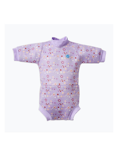 Детски неопренов костюм за плуване Splash About Happy Nappy lilac spring