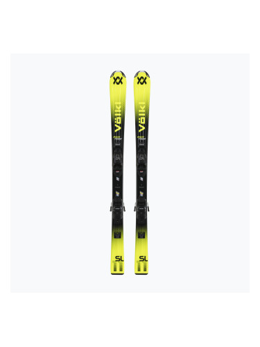 Детски пистови ски Völkl Racetiger Jr Yellow + автомати 4.5 VMotion Jr 100-120 cm black