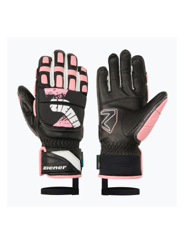 Детски скиорски ръкавици Ziener Lanus-Z AS PR black/pink vanilla