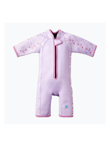 Детски неопренов костюм за плуване Splash About Shorty lilac spring