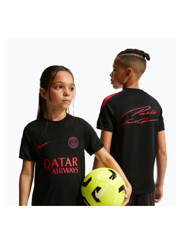 Детска футболна тениска Nike Paris Saint-Germain Strike Dri-Fit black/hyper royal/global red/global red