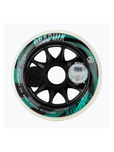 Powerslide Graphix LED Wheel 100 Right бяло/черно колело за ролери
