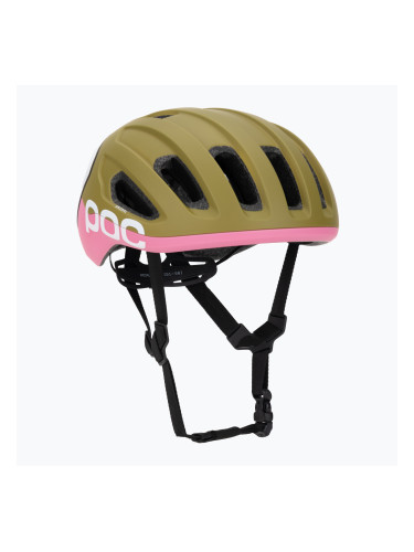 Велосипедна каска POC Amidal olivine green mat/thulite pink mat