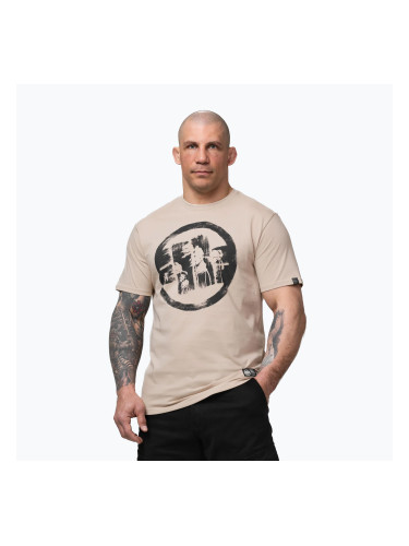 Мъжка тениска Pitbull Palms ultra light sand logo