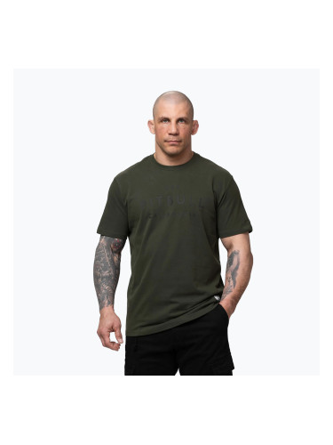 Мъжка тениска Pitbull USA CAL Big Logo old green