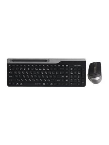  Комплект клавиатура и мишка A4Tech - Fstyler FB2535CS, безжичен, сив