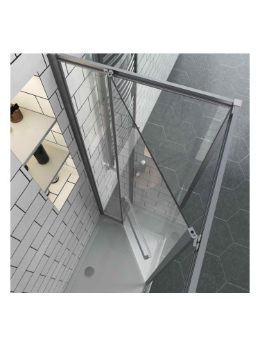 GRAZIANA GUN GREY Страничен стъклен панел 90x200 см