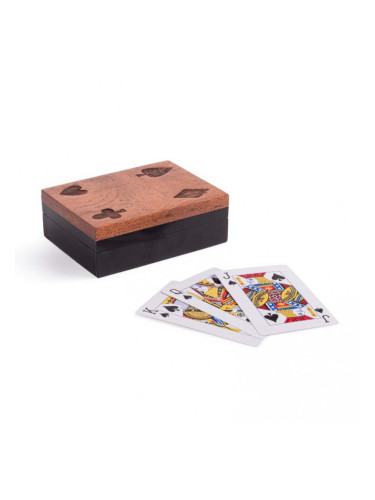 Декорация с карти Fortune от черно дърво 12x8,5