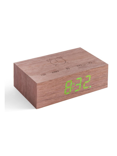 Часовник с будилник GINGKO Flip Cilck Clock - орех